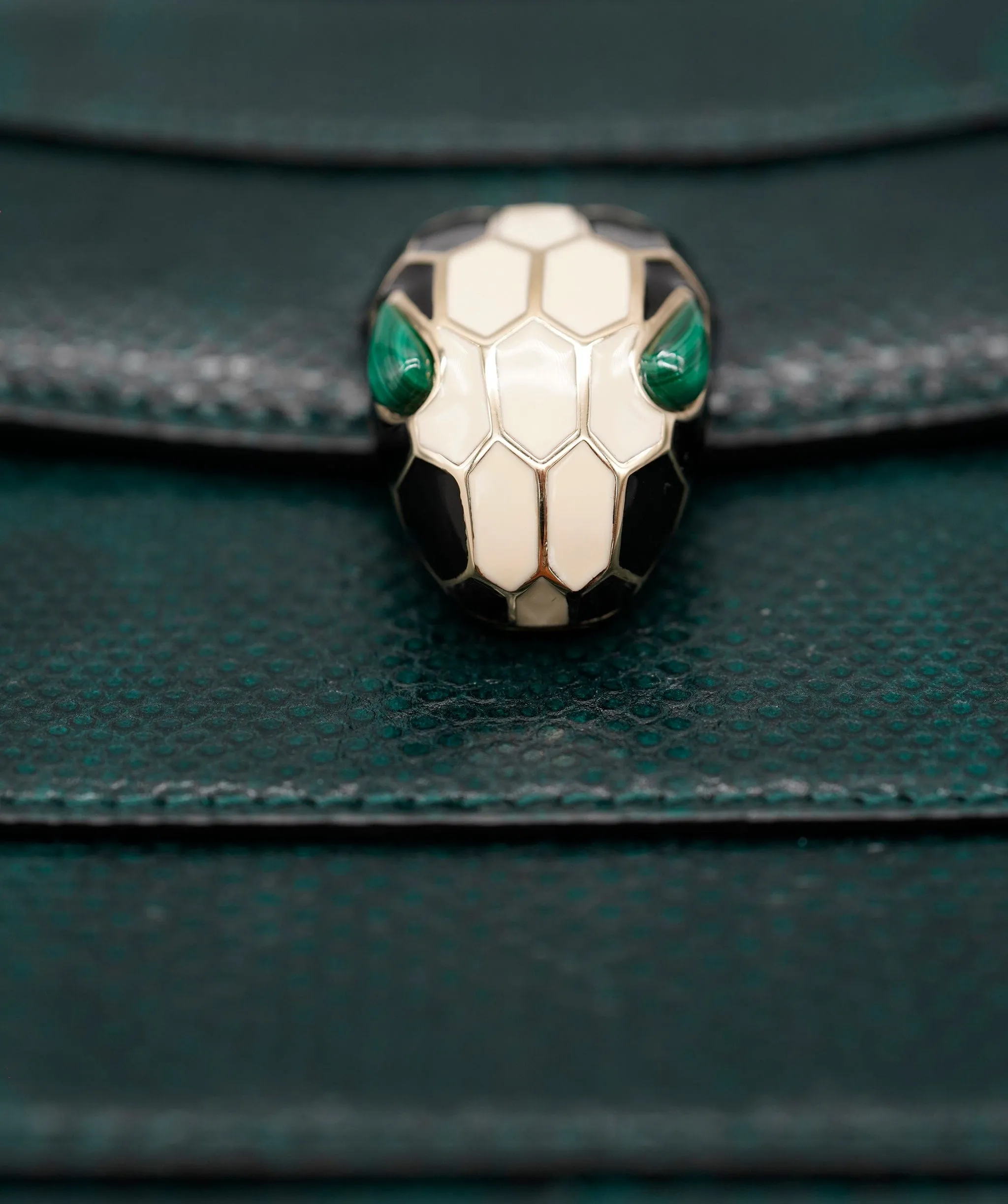 Bvlgari Green Karung Serpenti Forever Flap Bag ASC2083