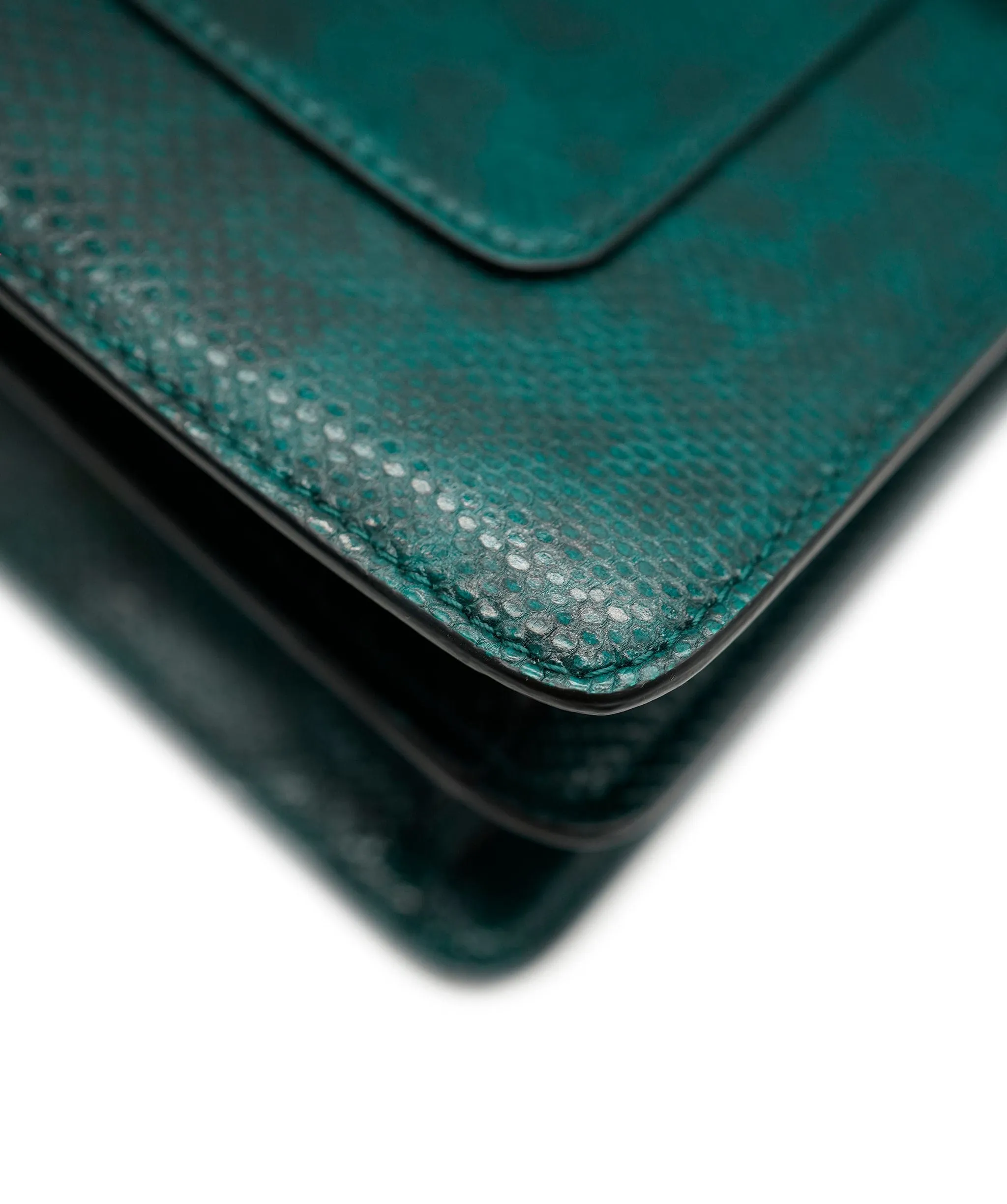 Bvlgari Green Karung Serpenti Forever Flap Bag ASC2083