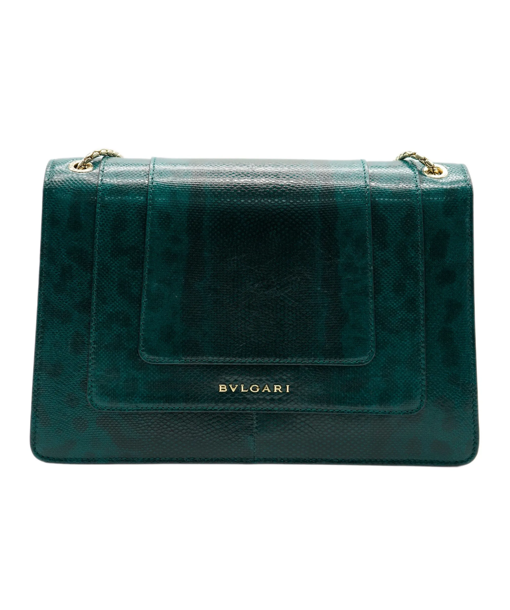 Bvlgari Green Karung Serpenti Forever Flap Bag ASC2083