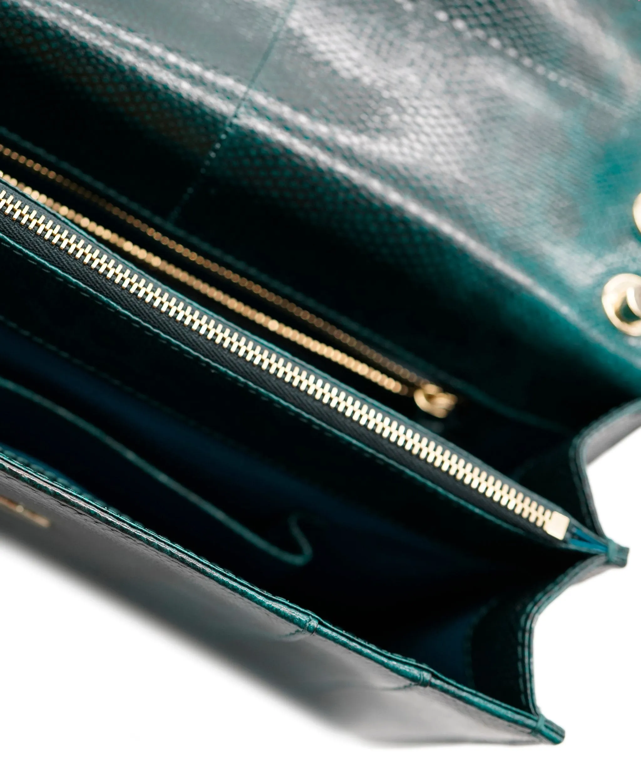Bvlgari Green Karung Serpenti Forever Flap Bag ASC2083