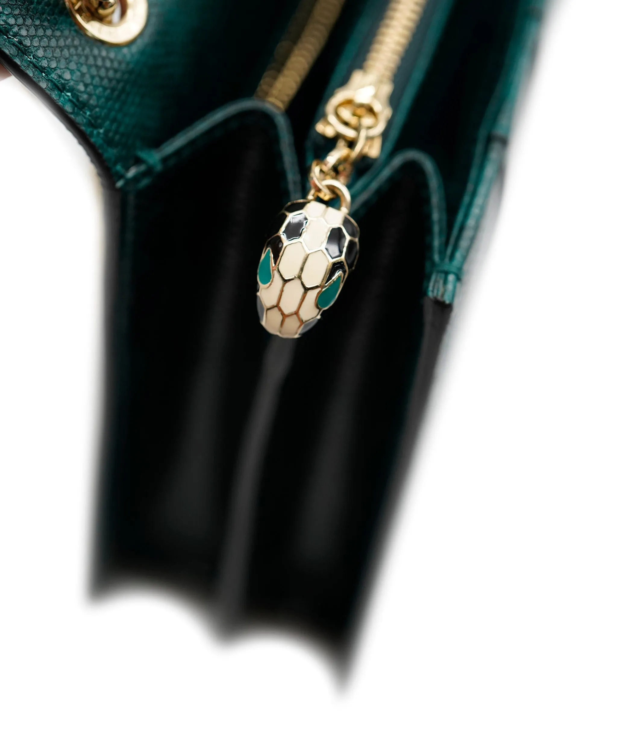Bvlgari Green Karung Serpenti Forever Flap Bag ASC2083