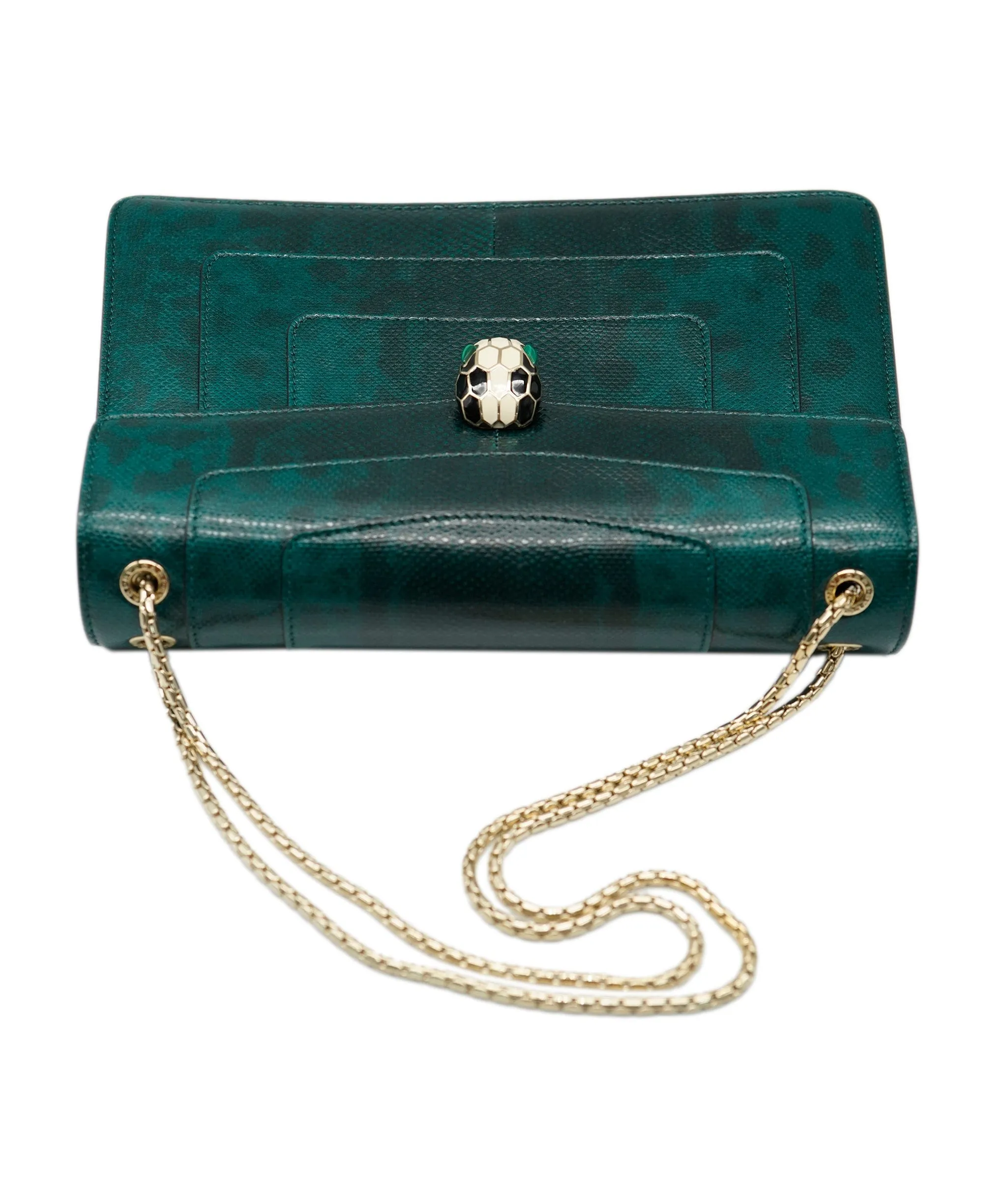 Bvlgari Green Karung Serpenti Forever Flap Bag ASC2083