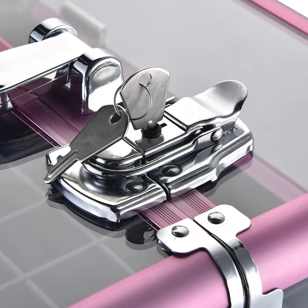 Byootique MassLux 2in1 Rolling Nail Case Diamond Shiny Pink