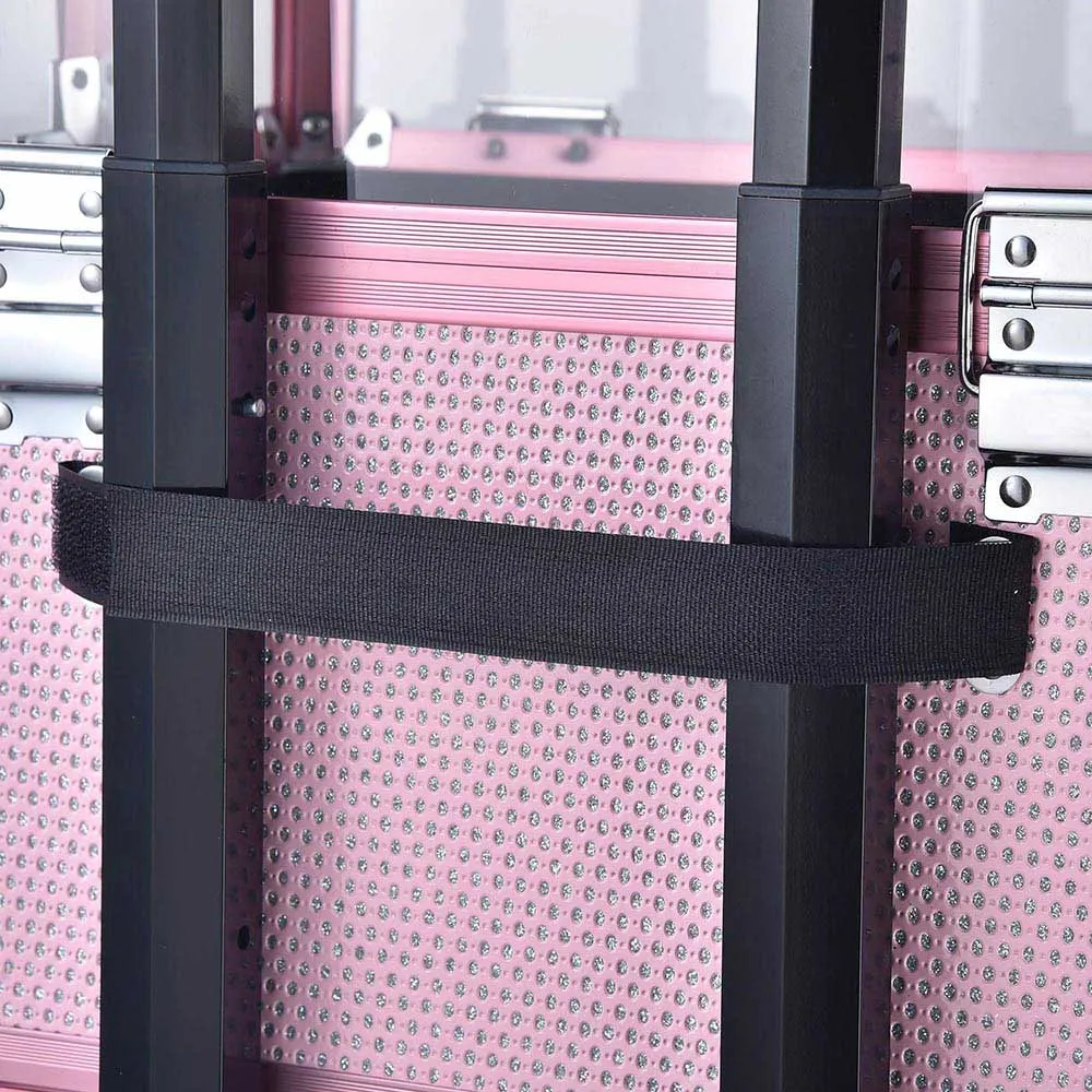 Byootique MassLux 2in1 Rolling Nail Case Diamond Shiny Pink