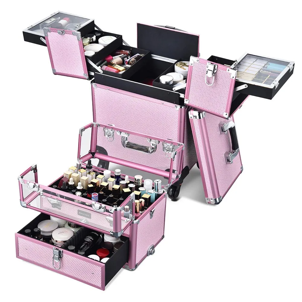 Byootique MassLux 2in1 Rolling Nail Case Diamond Shiny Pink