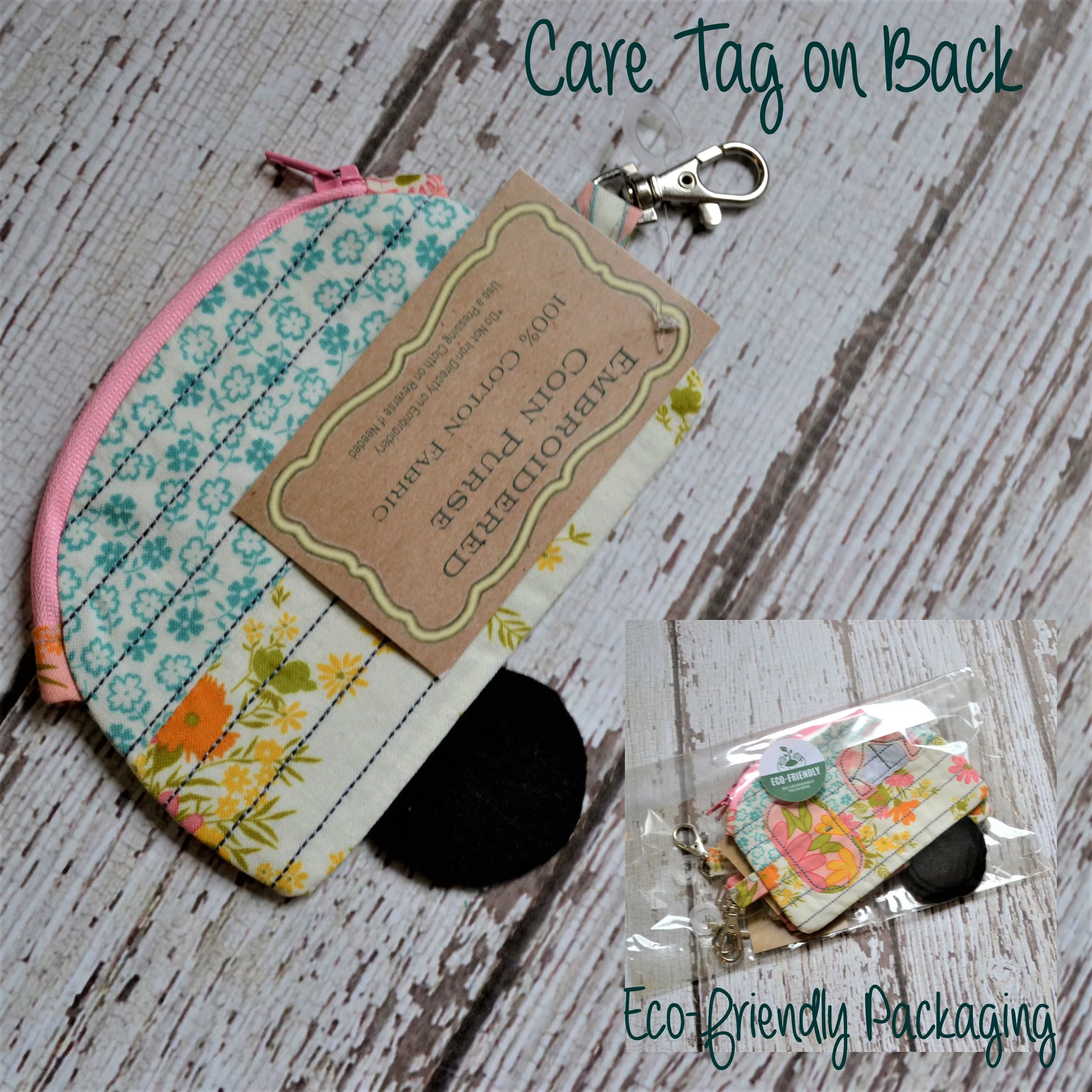 Camper Shaped Coin Purse -Re-Purposed Fabric - Group E - (3)