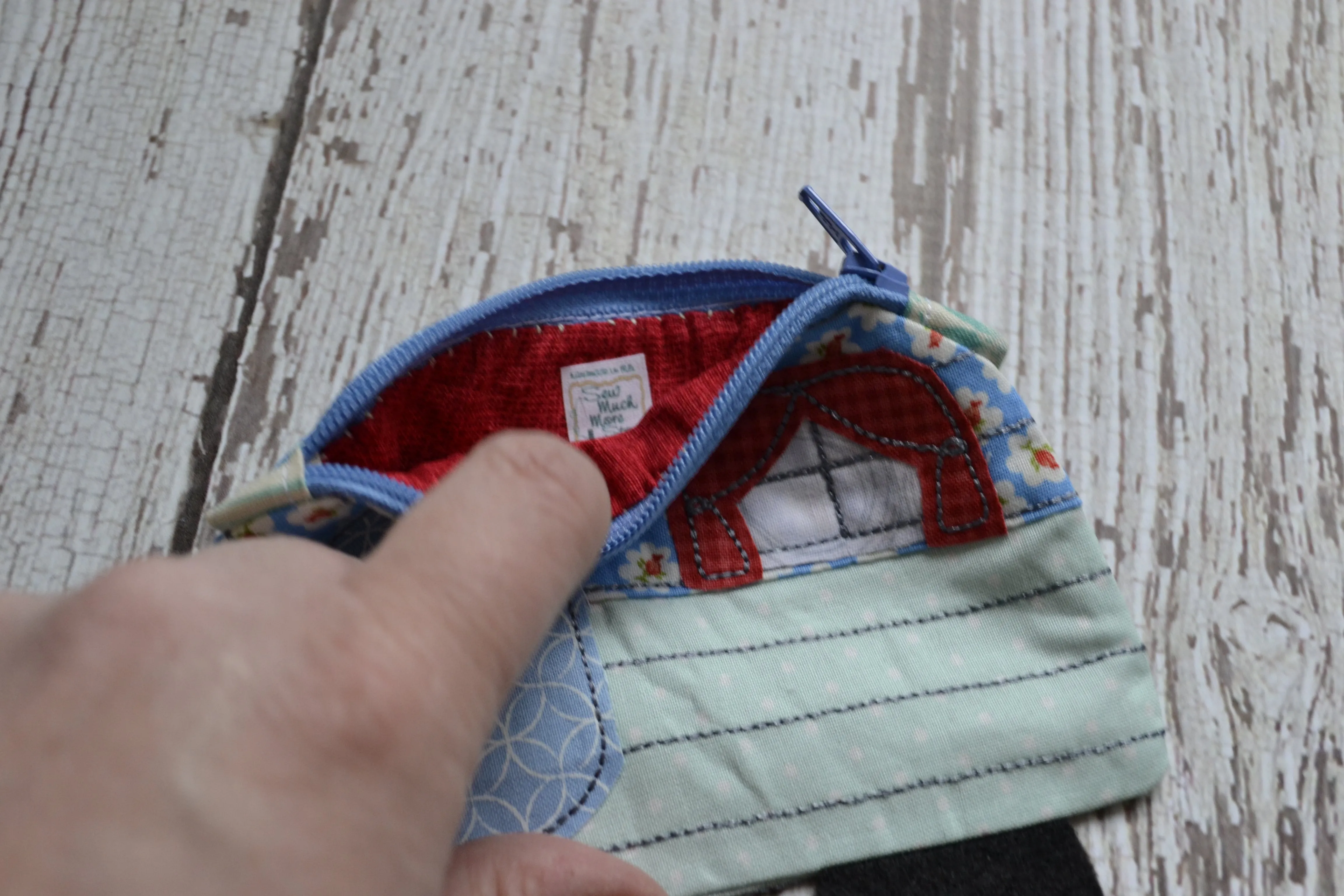 Camper Shaped Coin Purse -Re-Purposed Fabric - Group E - (3)