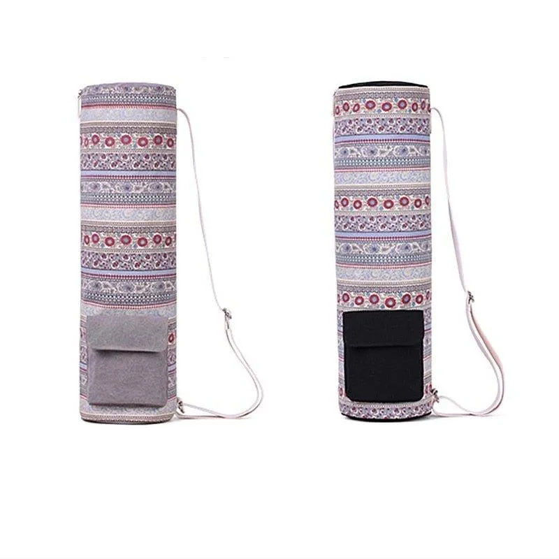Canvas Yoga Mat Shoulder Duffle Tote Bag