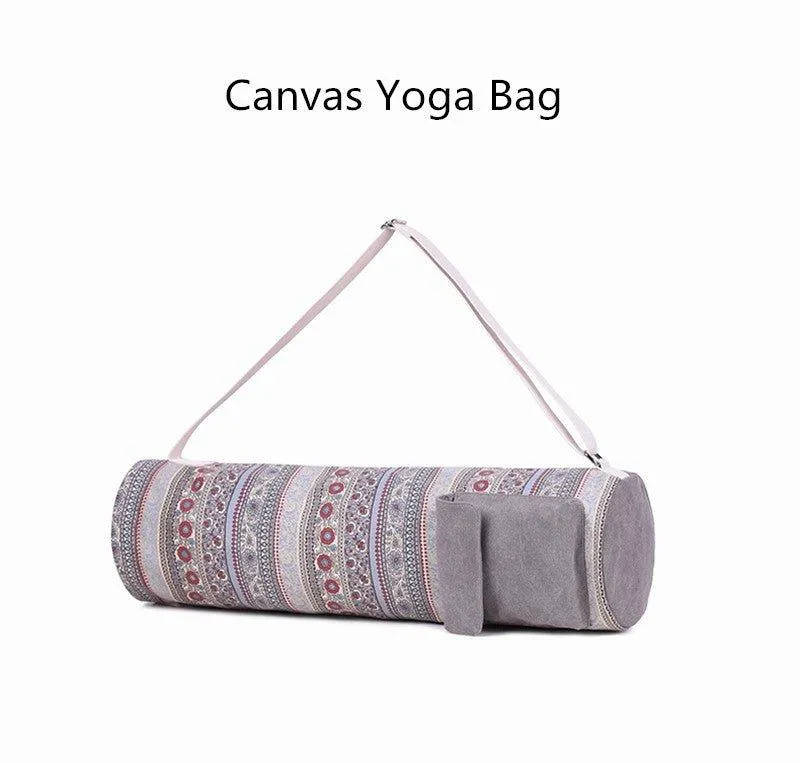 Canvas Yoga Mat Shoulder Duffle Tote Bag