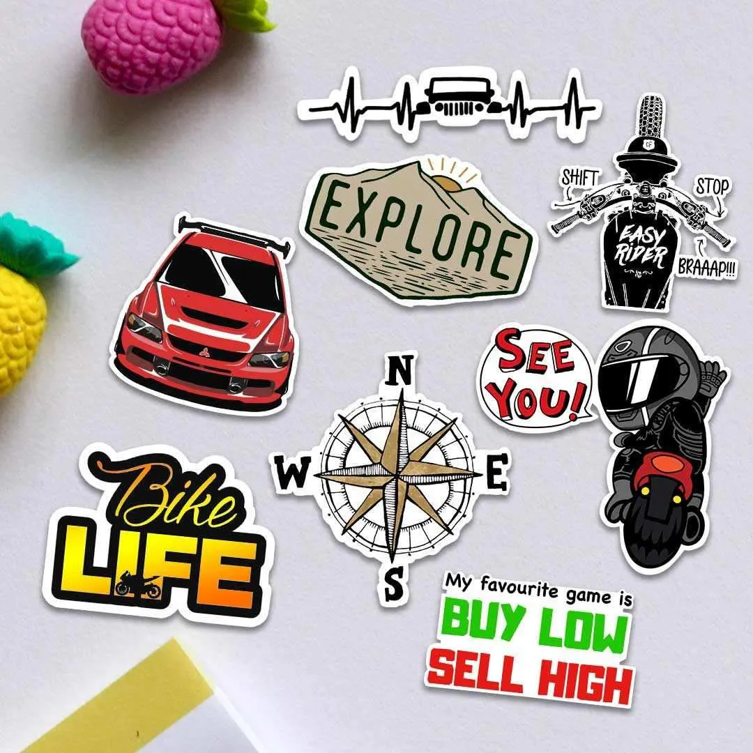 Cars/Bike Sticker Pack [15 Sticker]