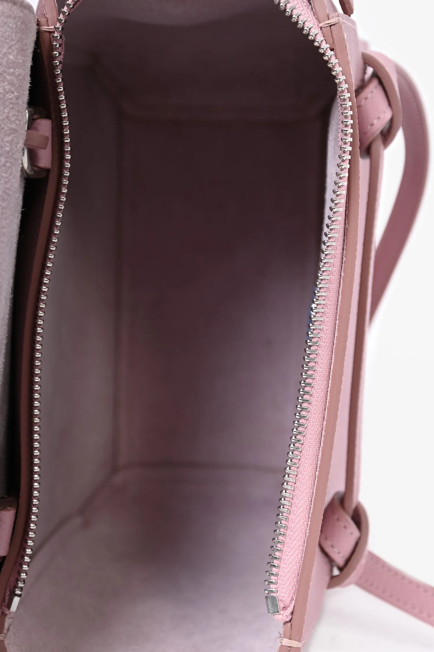 Celine Pink Grained Leather Nano Belt Bag with Strap