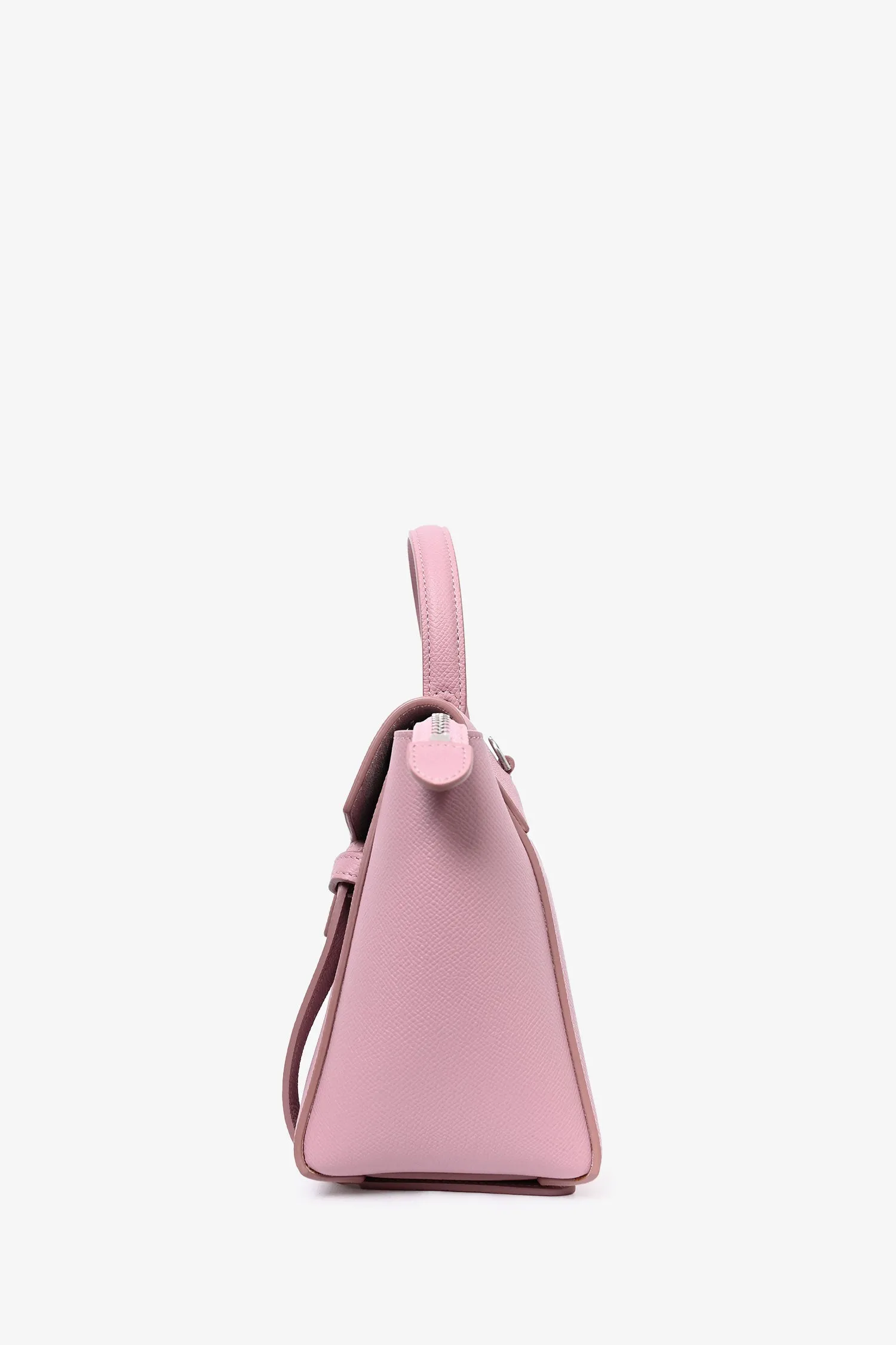 Celine Pink Grained Leather Nano Belt Bag with Strap