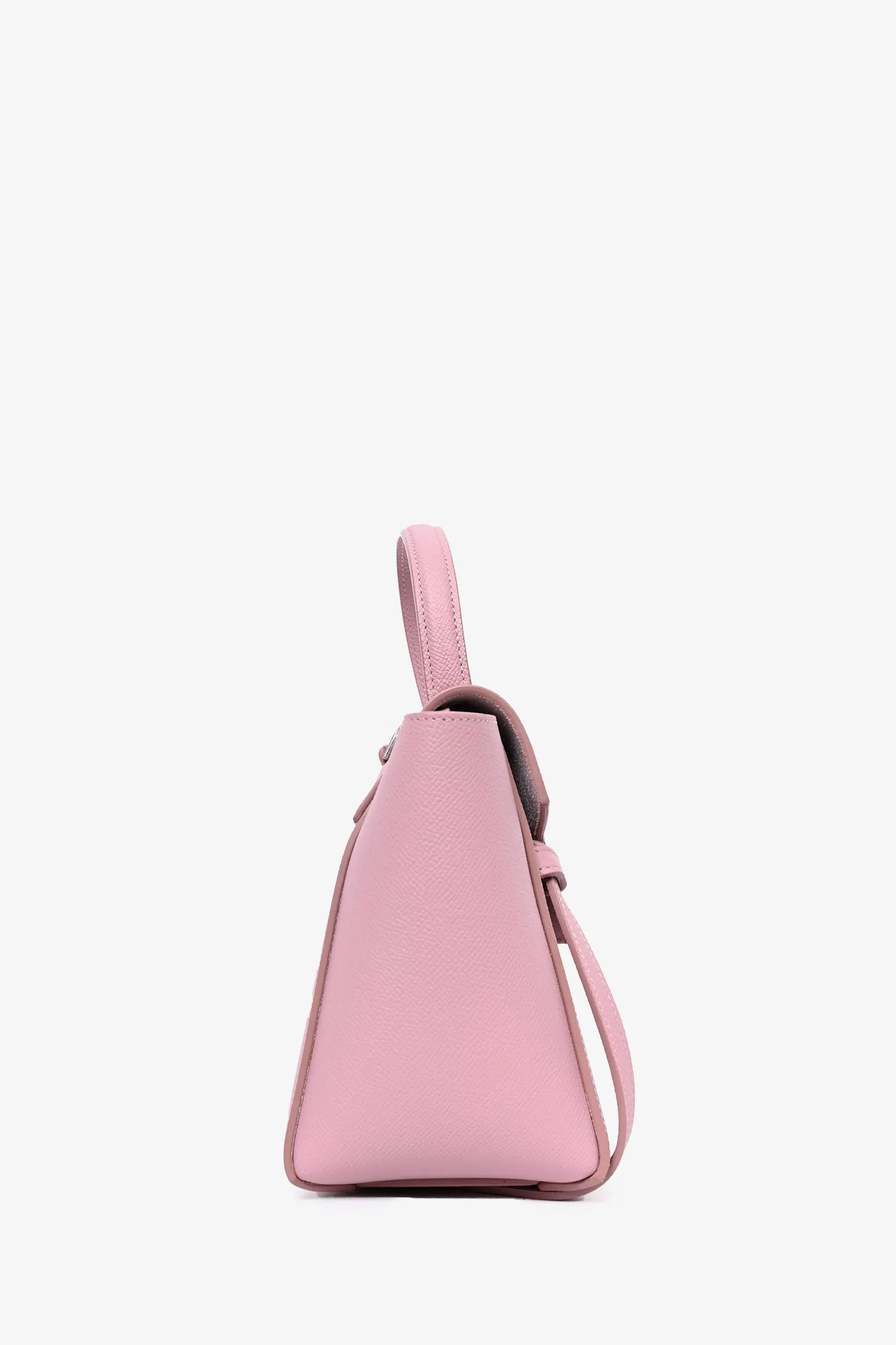 Celine Pink Grained Leather Nano Belt Bag with Strap
