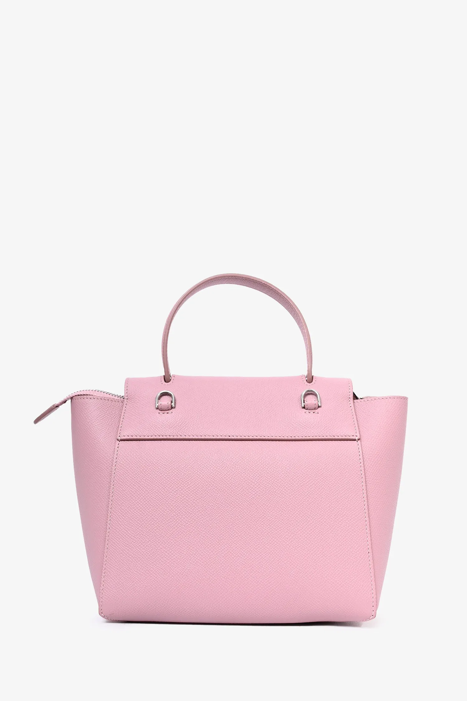 Celine Pink Grained Leather Nano Belt Bag with Strap