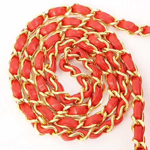 Chanel Around 1992 Made Diana Flap Chain Bag 23Cm Red