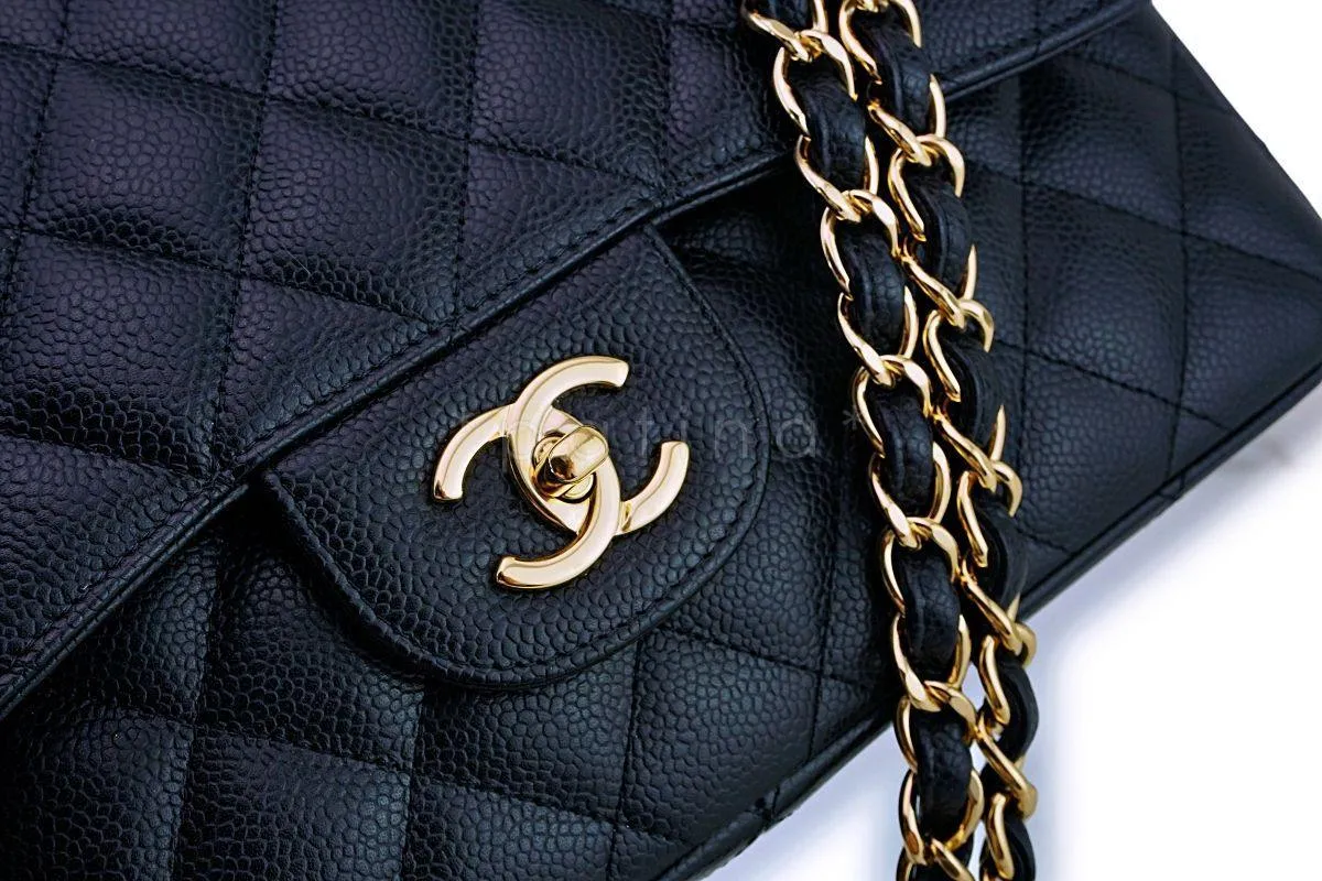 Chanel Black Caviar Jumbo Classic Double Flap Bag GHW