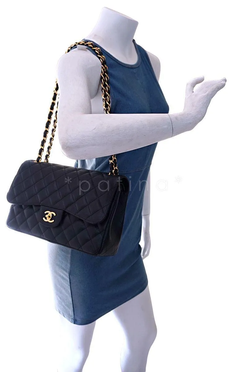 Chanel Black Caviar Jumbo Classic Double Flap Bag GHW