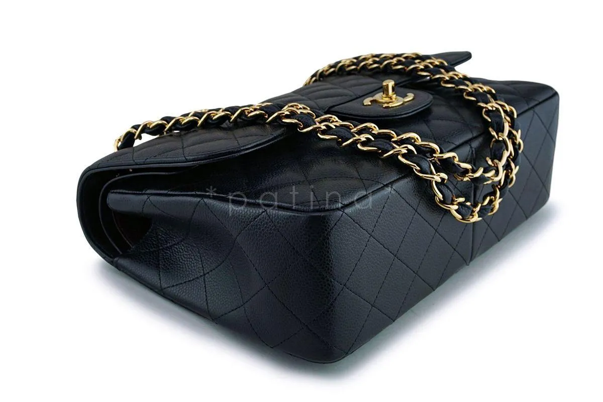 Chanel Black Caviar Jumbo Classic Double Flap Bag GHW