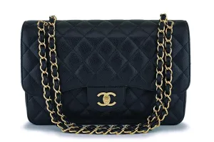Chanel Black Caviar Jumbo Classic Double Flap Bag GHW