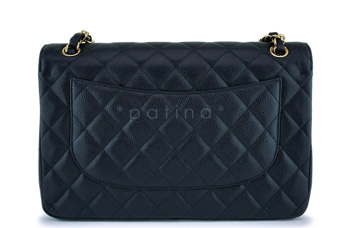 Chanel Black Caviar Jumbo Classic Double Flap Bag GHW