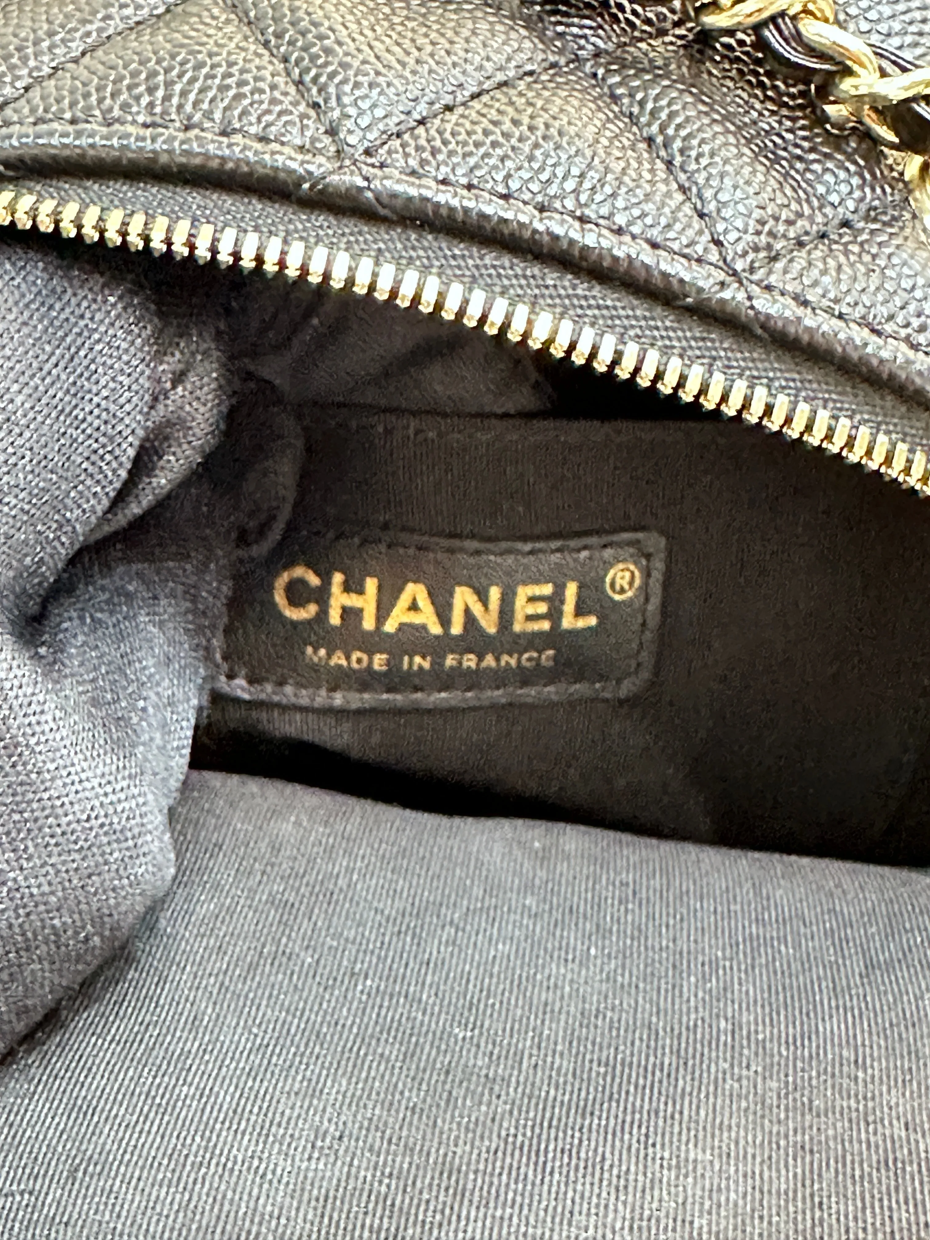 Chanel CC Day Backpack Quilted Caviar Mini