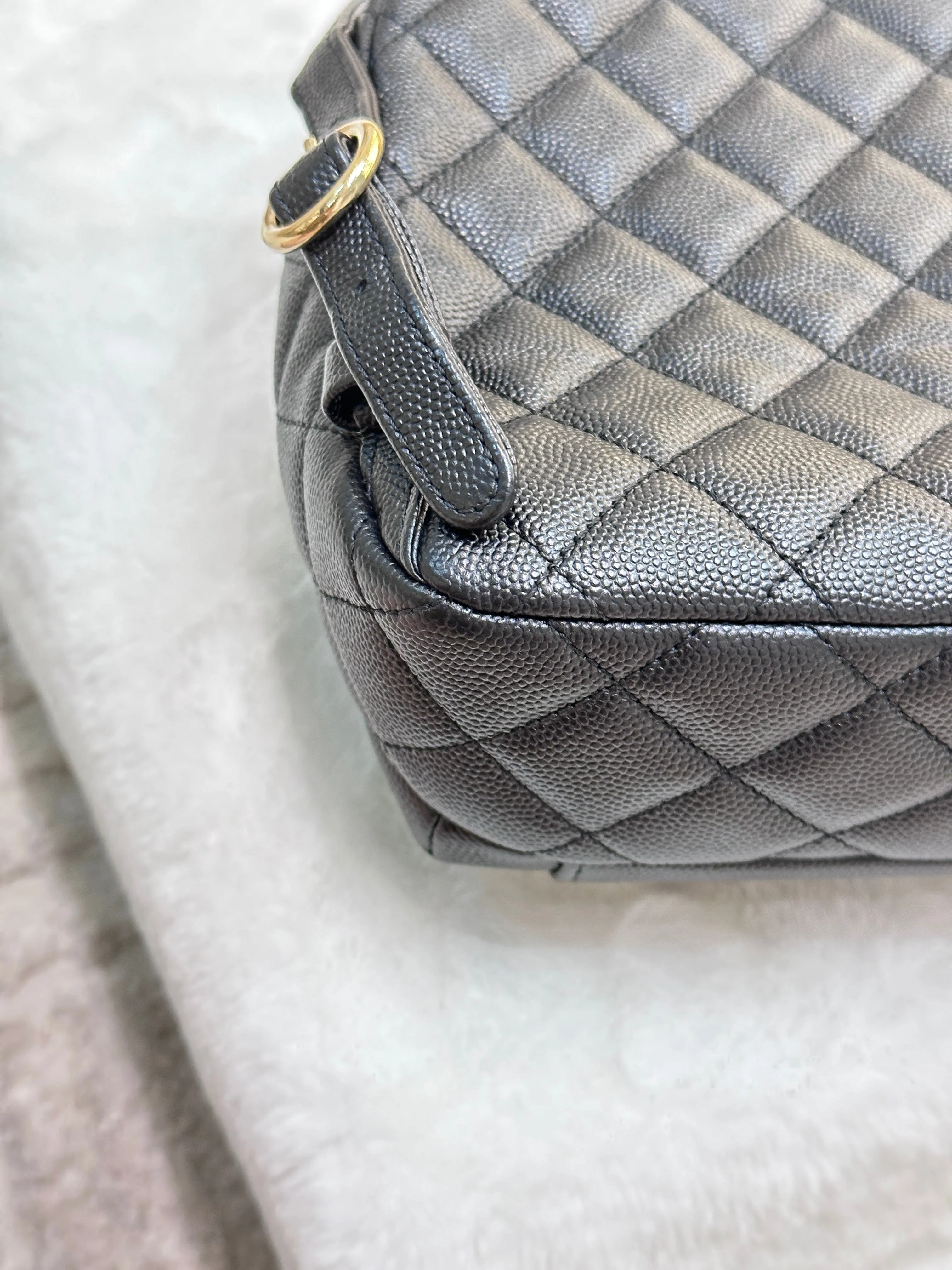 Chanel CC Day Backpack Quilted Caviar Mini