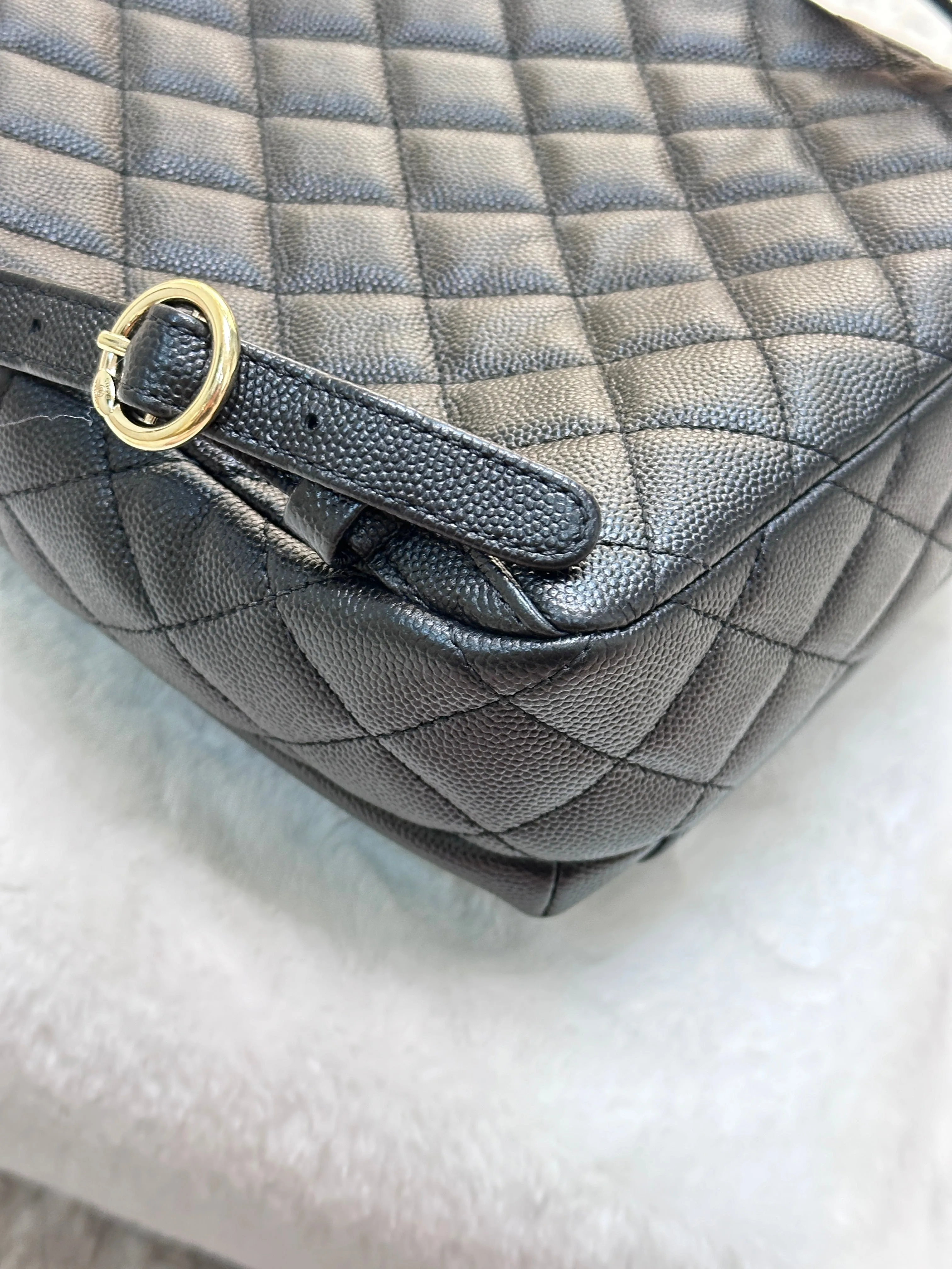 Chanel CC Day Backpack Quilted Caviar Mini