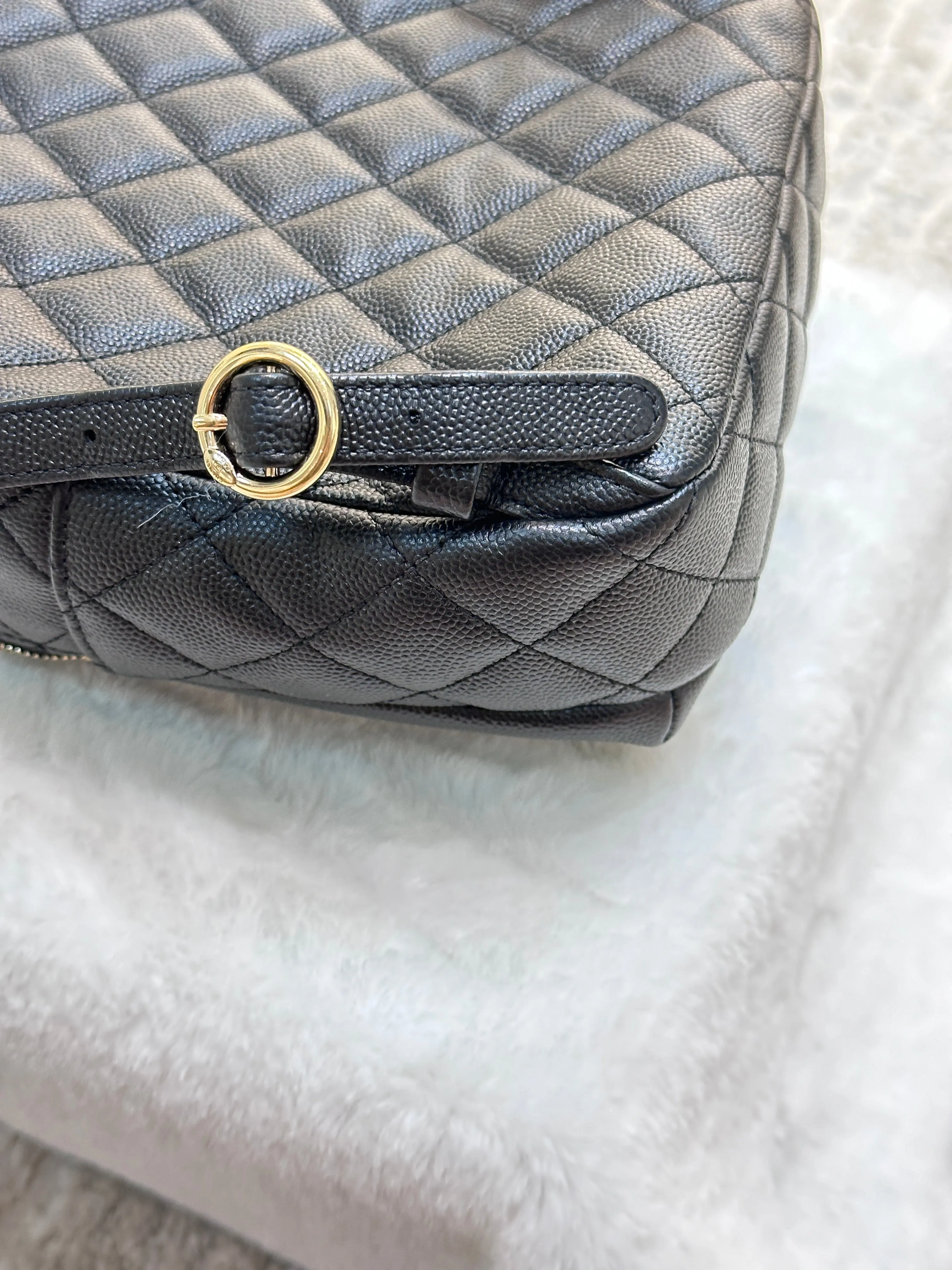 Chanel CC Day Backpack Quilted Caviar Mini