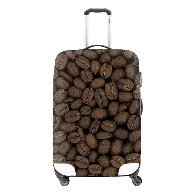 Chocolate Bar, Cupcake, Coffee Luggage Protective Cover For Trolley Suitcase Chocolate Pattern Thick Dust proof Elastic Cover Travel Accessories