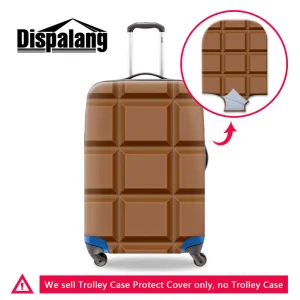 Chocolate Bar, Cupcake, Coffee Luggage Protective Cover For Trolley Suitcase Chocolate Pattern Thick Dust proof Elastic Cover Travel Accessories