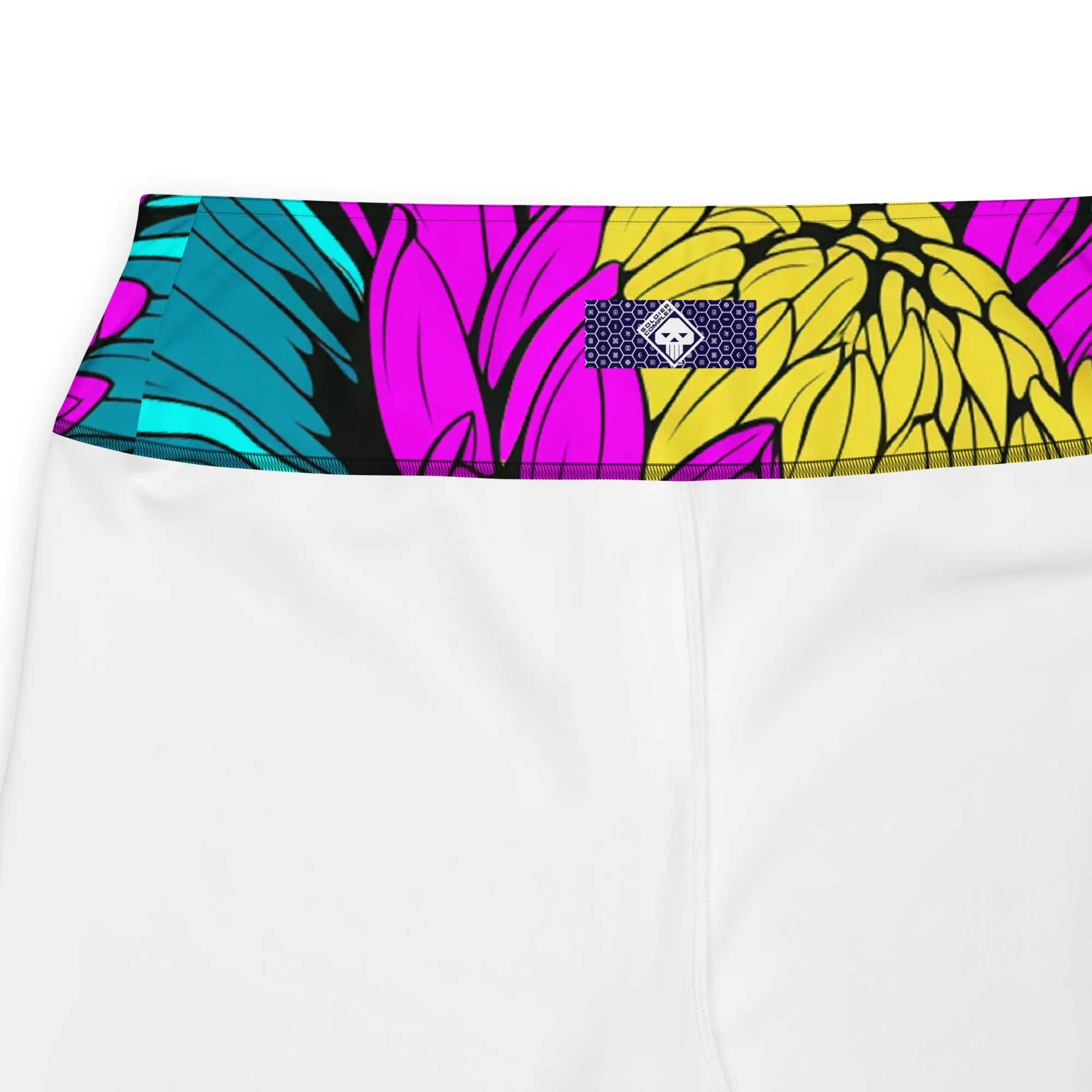 Colorful and Vibrant Roy Lichtenstein Dahlia 001 Yoga Plus Sized Pants for Women
