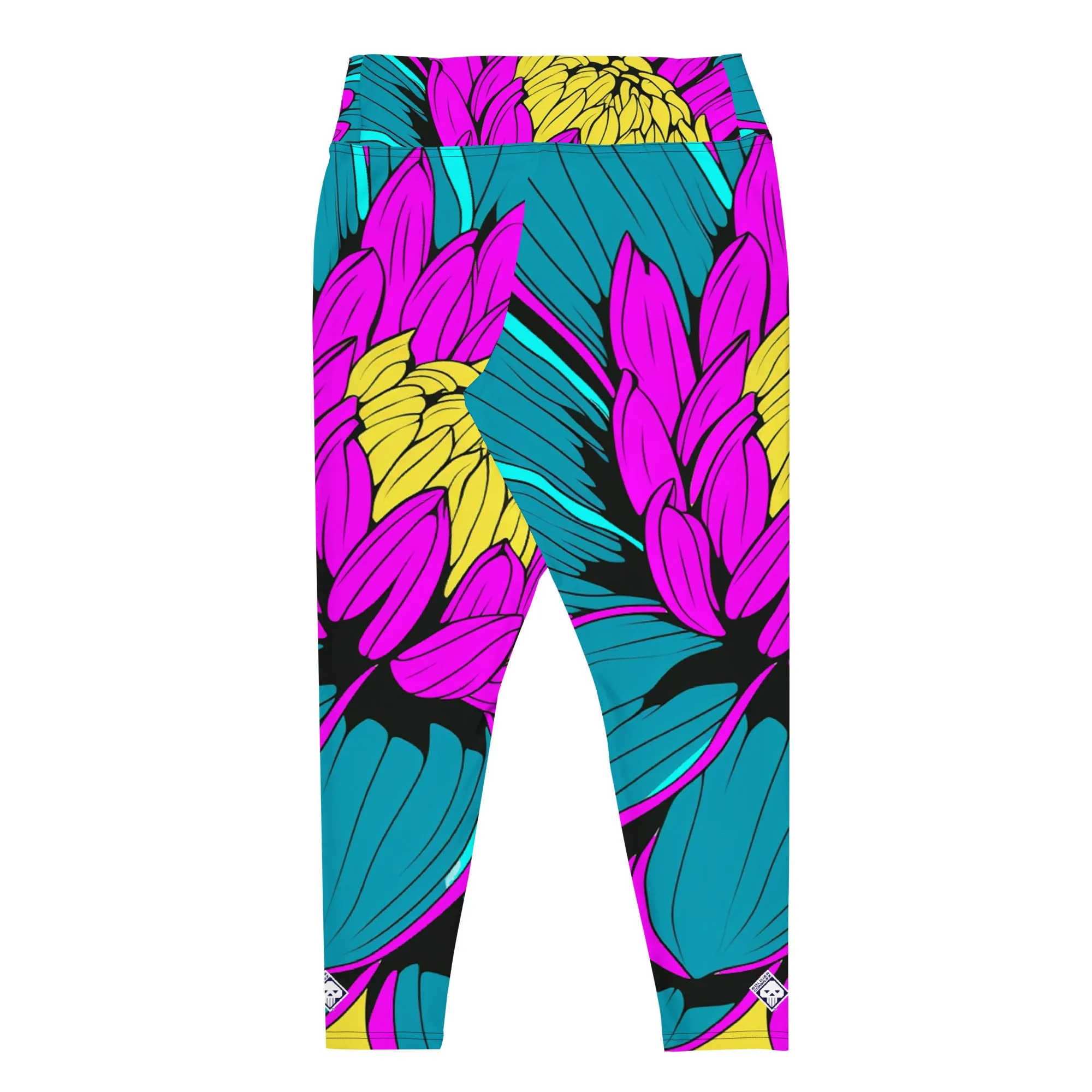 Colorful and Vibrant Roy Lichtenstein Dahlia 001 Yoga Plus Sized Pants for Women
