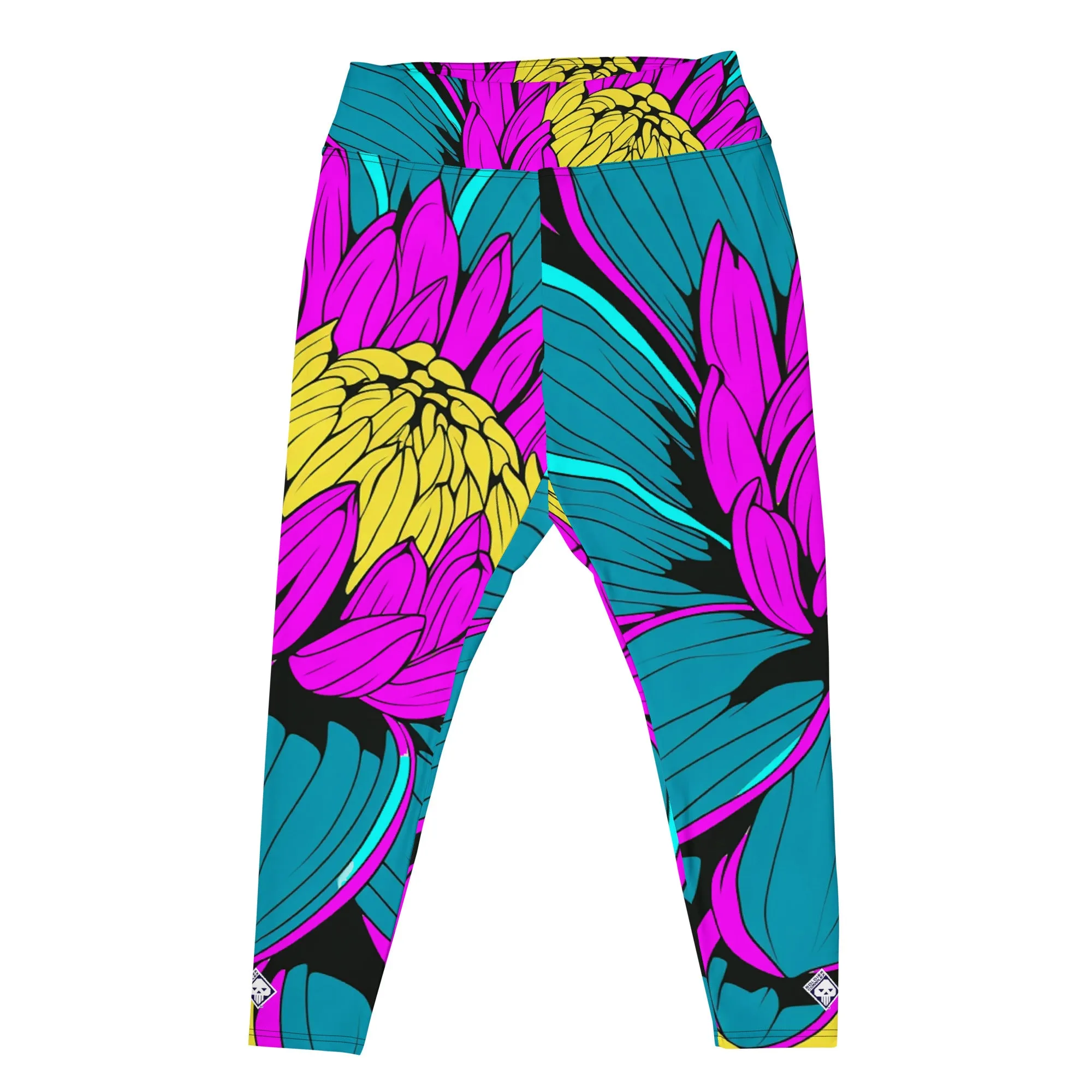 Colorful and Vibrant Roy Lichtenstein Dahlia 001 Yoga Plus Sized Pants for Women