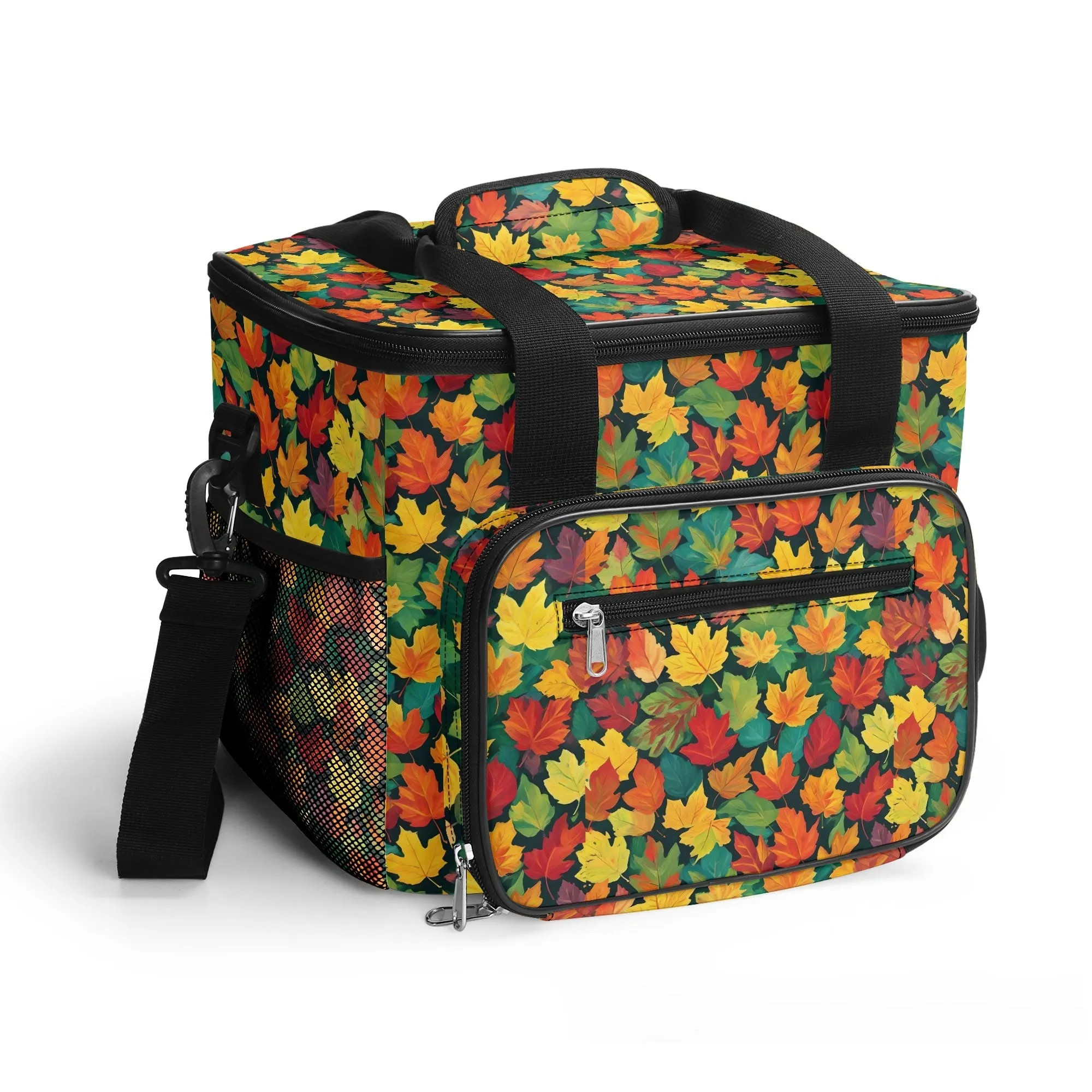 Colorful Leaves Insulated Leakproof Cooler Bag Lunch Box