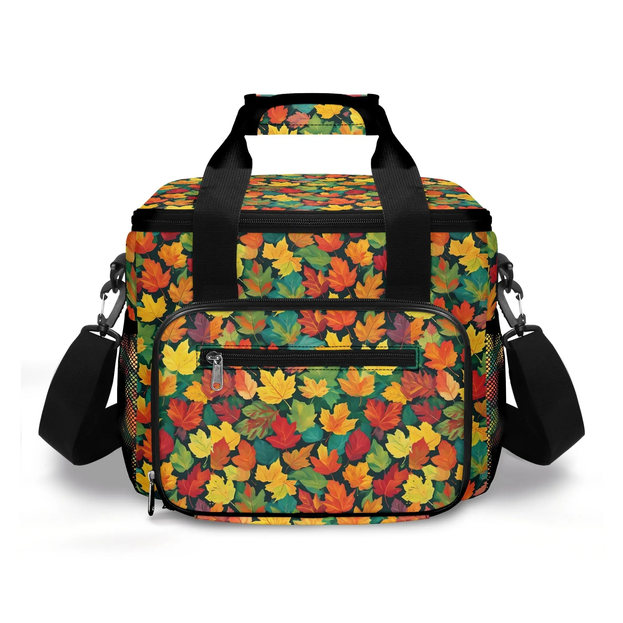 Colorful Leaves Insulated Leakproof Cooler Bag Lunch Box