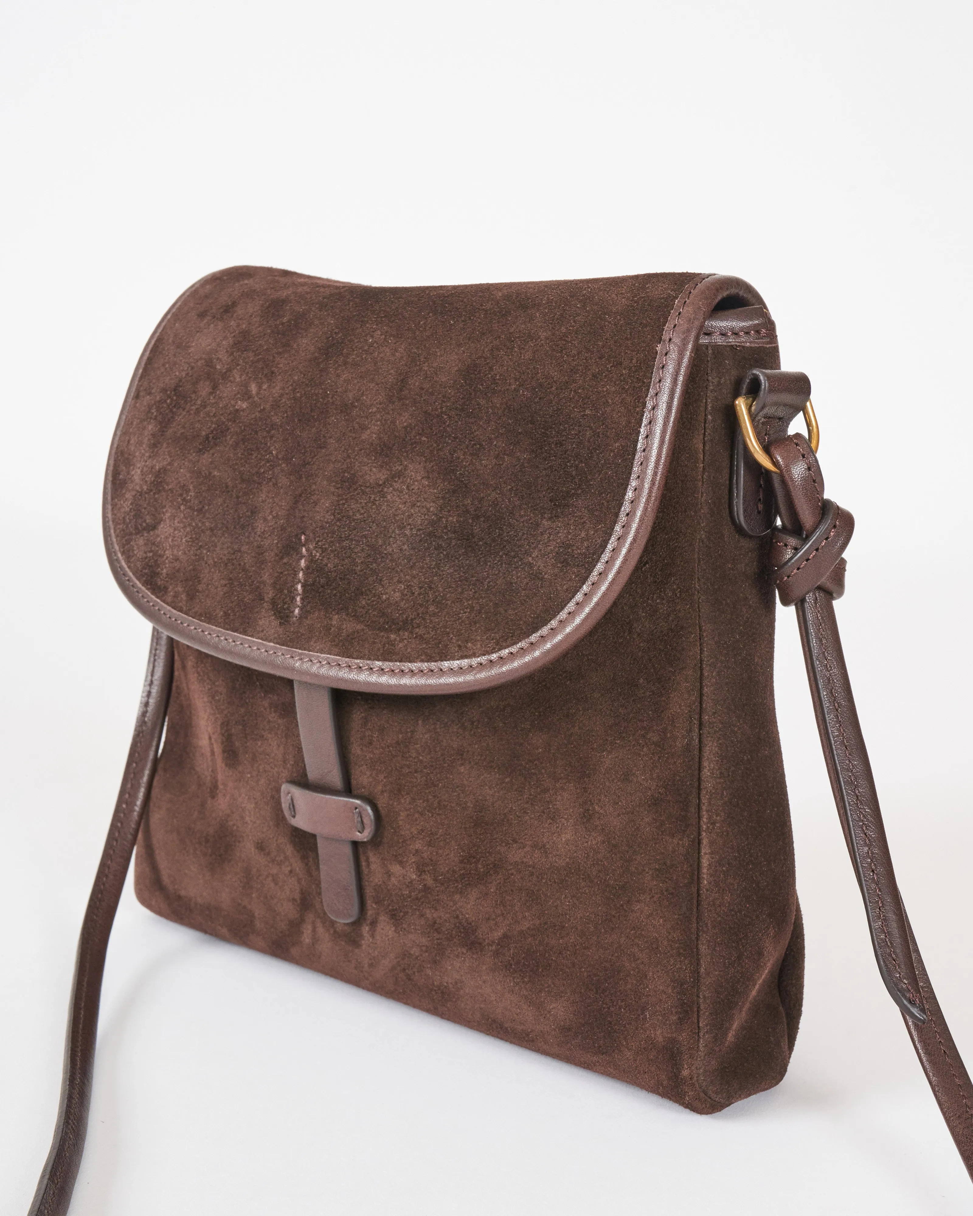 crossbody bag - ebano suede