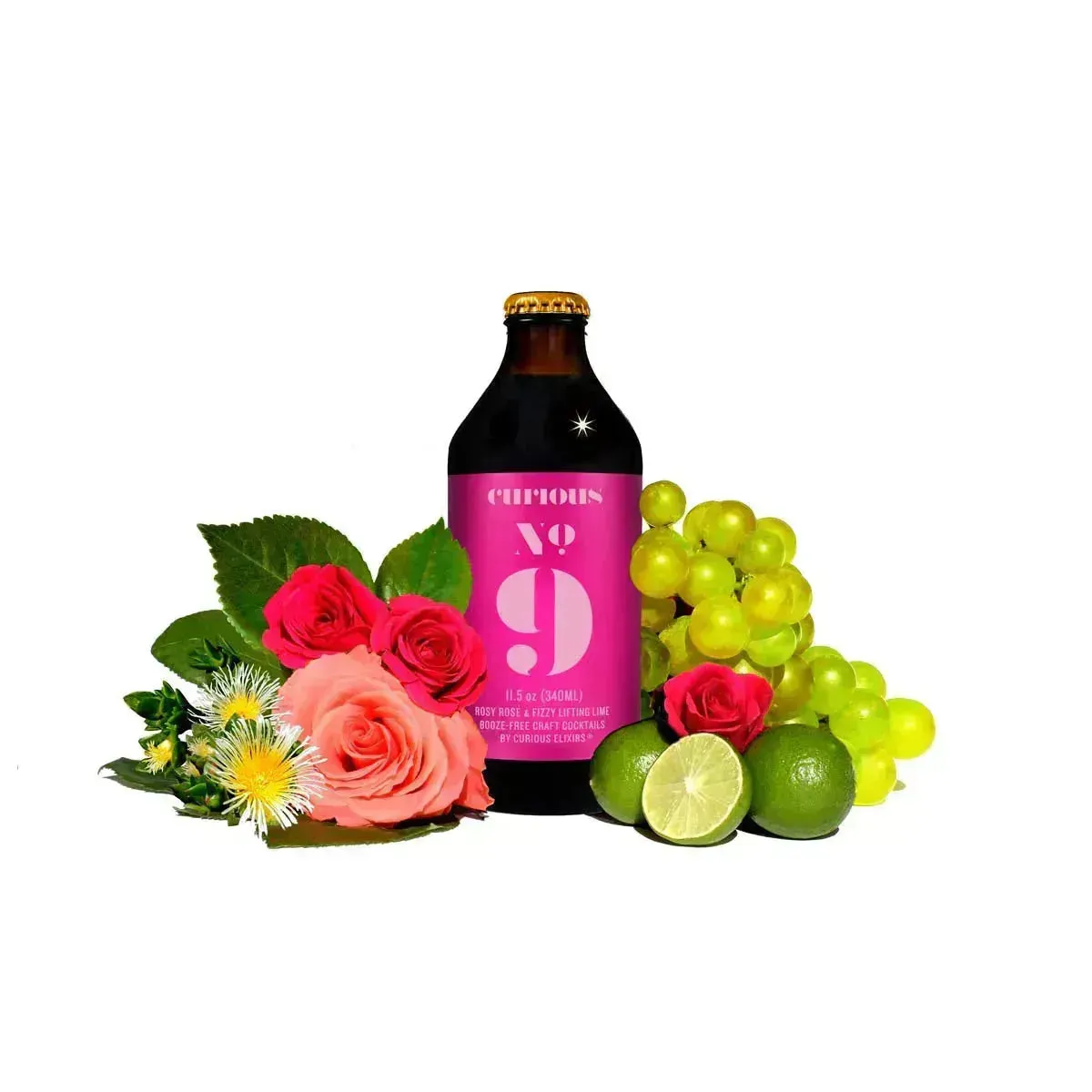 Curious Elixirs - No. 9 Alcohol-Free Sparkling Rosé Cocktail