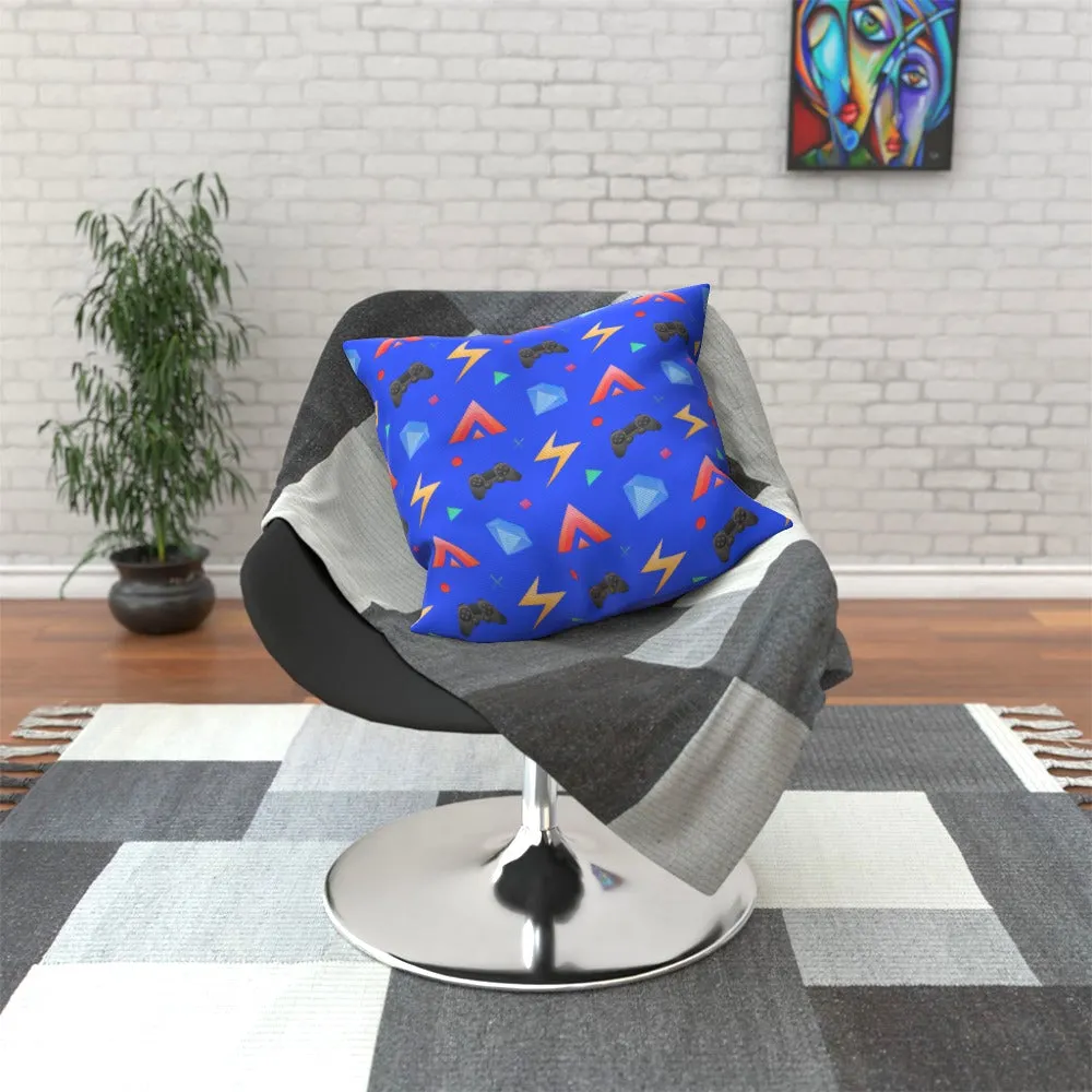 Cushion - Gamers Play Blue