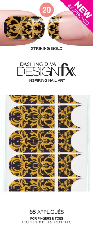 Dashing Diva Design FX Appliques - Striking Gold 20