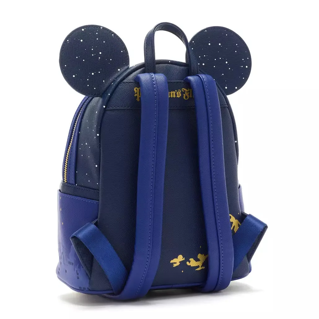 Disney Mini Backpack, Ears, & Key Set Mickey Mouse The Main Attraction Peter Pan's Flight Loungefly