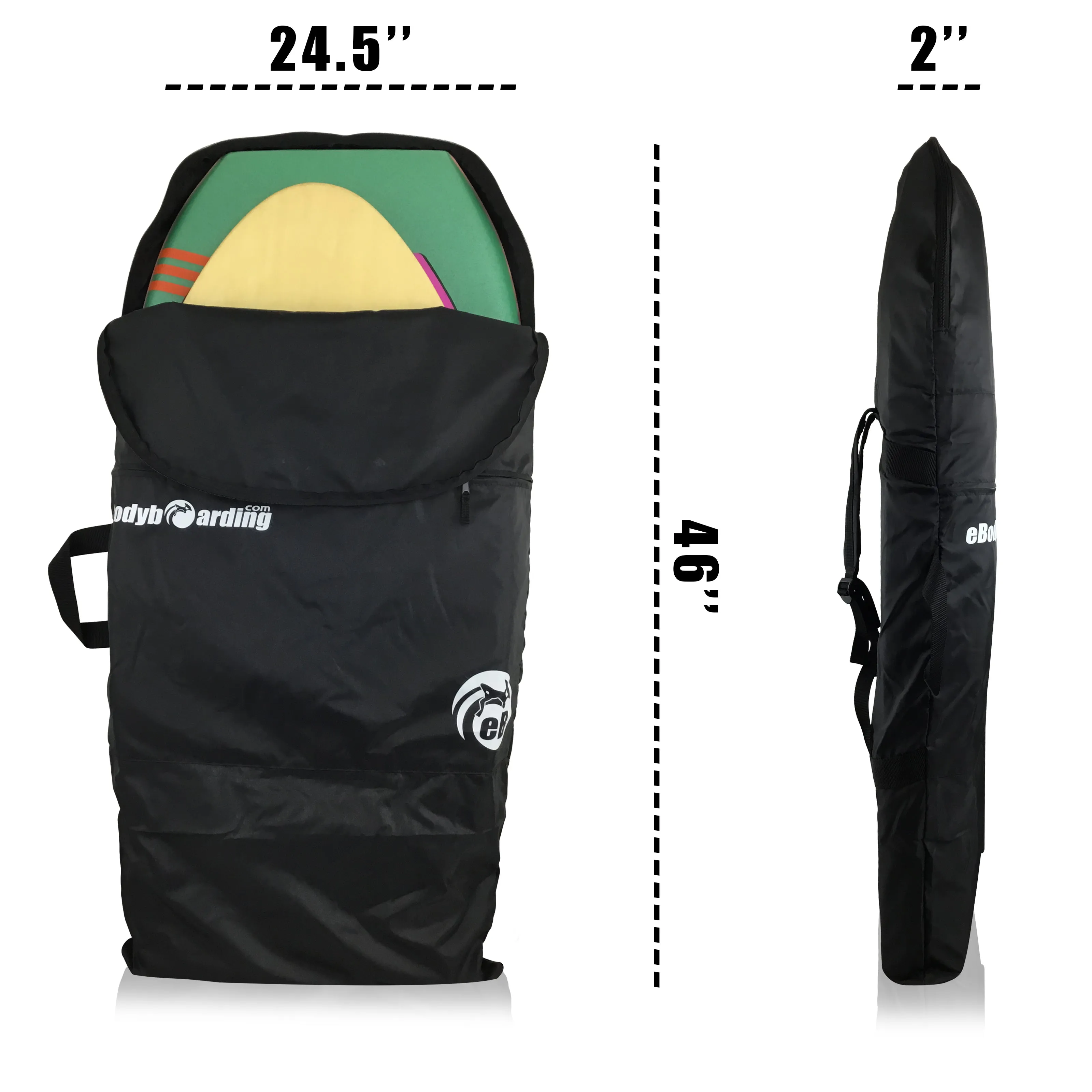 eBodyboarding Sleeve Double (L) Bodyboard Backpack Bag-Navy