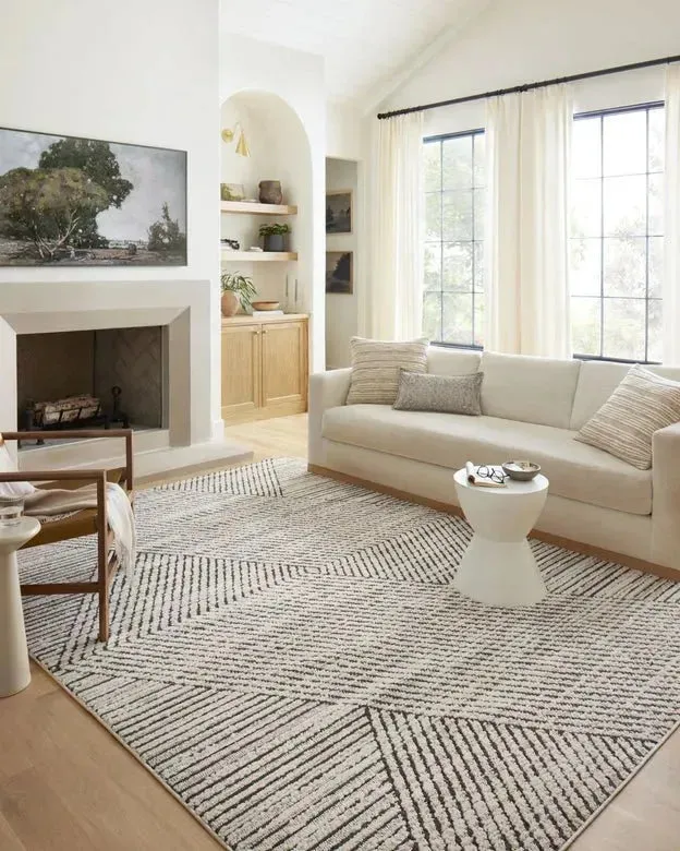 Fabian FAB-06 Charcoal/Ivory Rug