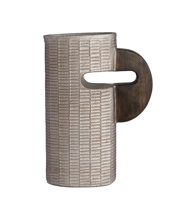 Faded ribbed Vase Broad