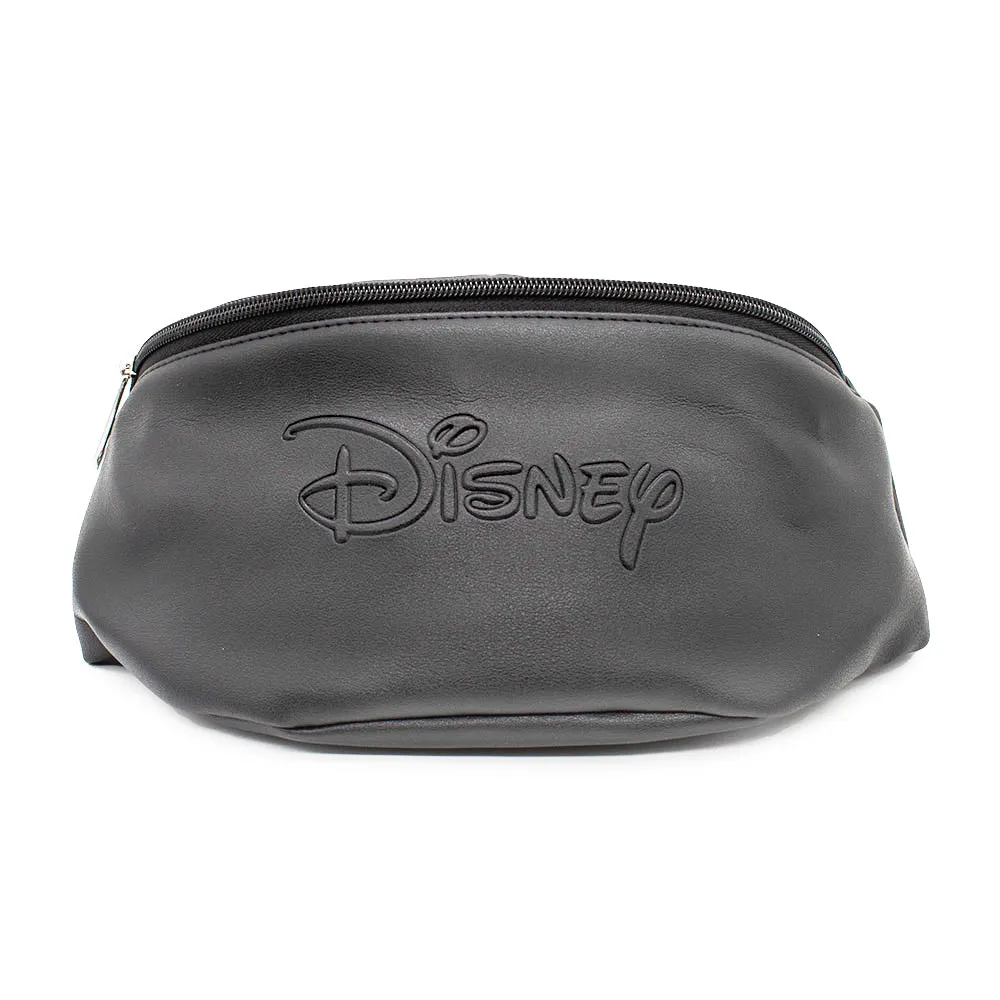 Fanny Pack - Embossed Black PU - DISNEY Signature Text Centered