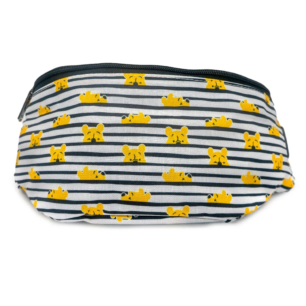 Fanny Pack - Winnie the Pooh Peeking Stripes White Black