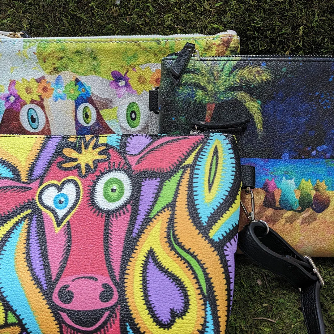 Flower Crown Goat & Cow - Vegan Leather Bag