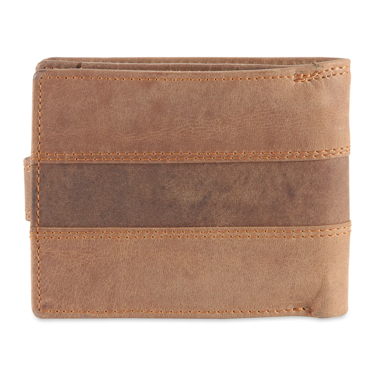 Frango mens' leather slim bifold wallet #GW40