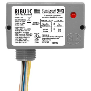 Functional Devices Enclosed Pilot Relay, 10 Amp SPDT with 10-30 VAC/DC/120 VAC Coil