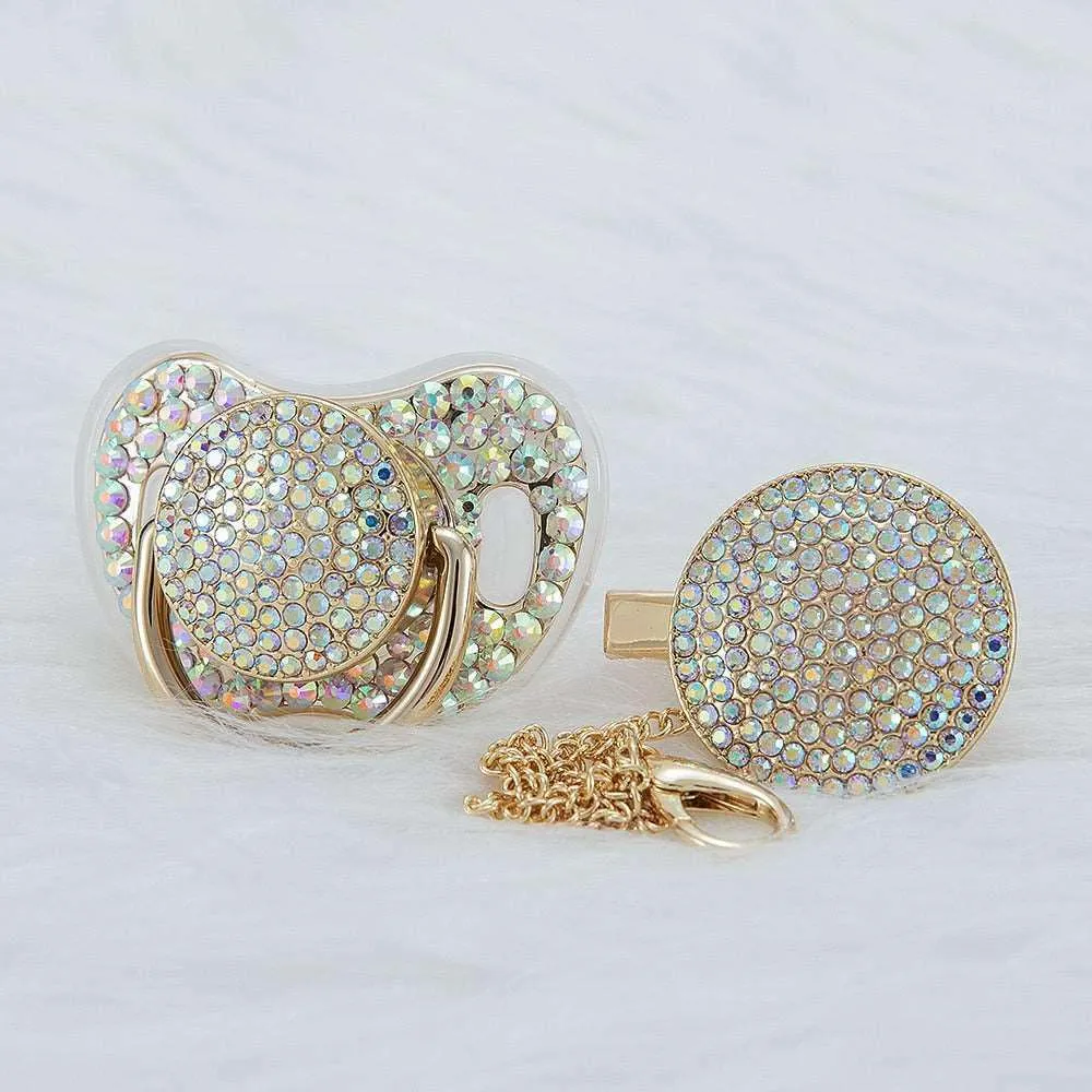 Gianna Luxurious Full Gemstone Pacifier   Clip