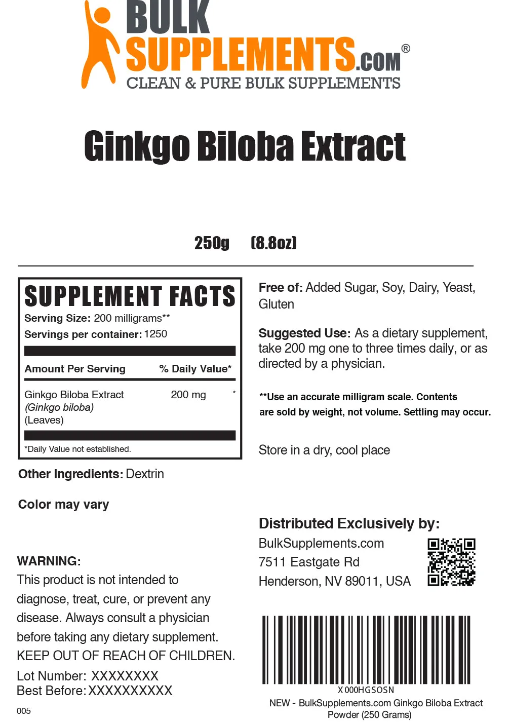 Ginkgo Biloba Extract Powder